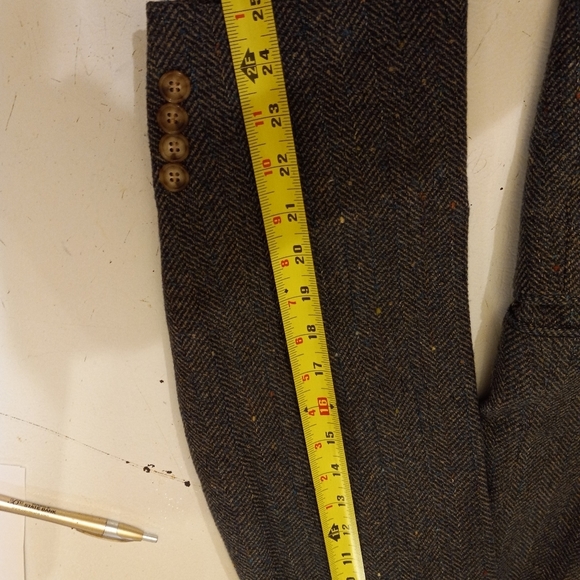 CHRISTIAN Brothers Sports Jacket Blazer Gray Speckled Wool Herringbone Tweed 46L - Picture 7 of 12